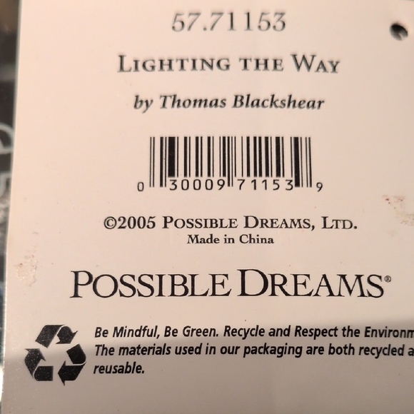2005 Possible Dreams By Thomas Blackshear.  Lighting The Way Santa Figure 11"s - Picture 6 of 6